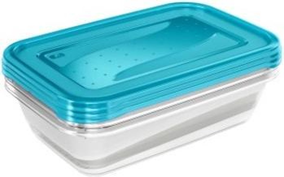 FREDO FRESH VERSHOUDDOZEN TRANSP/BLAUW SET 3  29X19X07 -  2