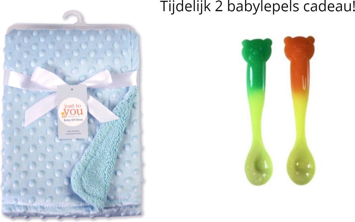 Super zacht baby dekentje bestaat uit één laag. Een mooi 100% biologisch katoen ademend dekentje in een licht blauwe kleur
