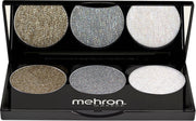 Mehron ECHO Pressed Glitter Palet - zilver goud Wit