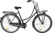Wheelerz omafiets classic eco 26 inch zwart | inclusief voordrager | rijklaar
