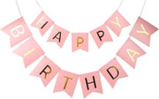 Happy Birthday Slinger Verjaardag Versiering Feest Versiering Verjaardag Slingers Roze & Goud Decoratie – 1 Stuk