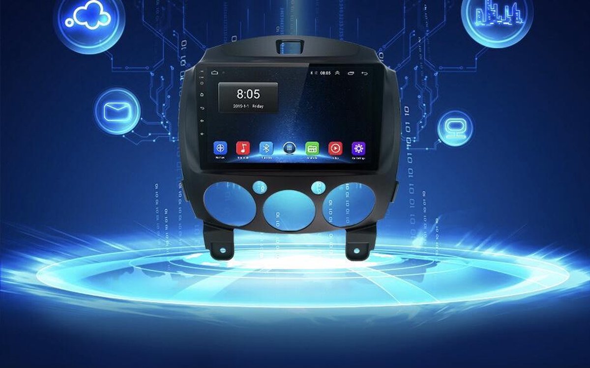 Gratis camera! Mazda 2 2007-2014 Android 10 navigatie en multimediasysteem bluetooth usb wifi 4G 4+64GB