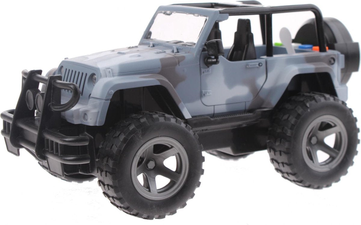 Cross Country Off-Road Jeep met Licht en Geluid (Grijs) 21 cm Toys - Modelauto - Schaalmodel - Model auto - Miniatuurauto - Miniatuur autos