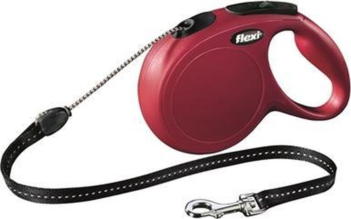 Flexi rollijn classic cord rood - m 8 mtr - 1 stuks