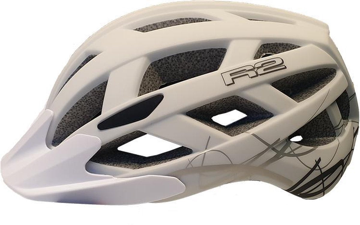 R2 Lumen Fietshelm Volwassenen met LED verlichting Man Vrouw Wit M (55 - 58 cm)