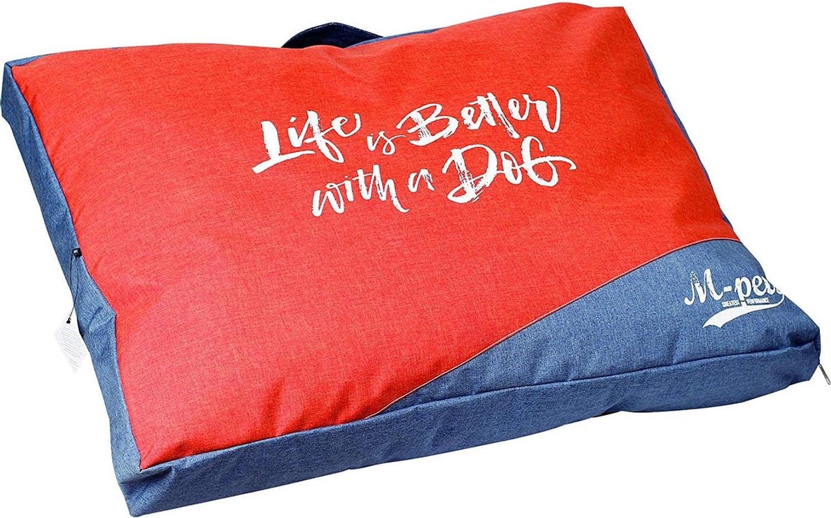 M-pets Hondenmat Prague 60 X 40 Cm Teflon Rood/blauw