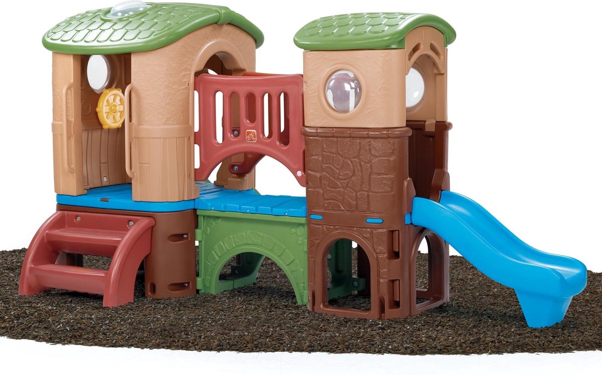 Step2 Clubhouse Climber - 2 glijbanen - Klimladder - Uitkijktoren - kruiptunnel