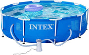 Intex 28202GN Metal Frame rond zwembad Ø 305 cm - pakket met filterpomp 1250L + Afdekzeil