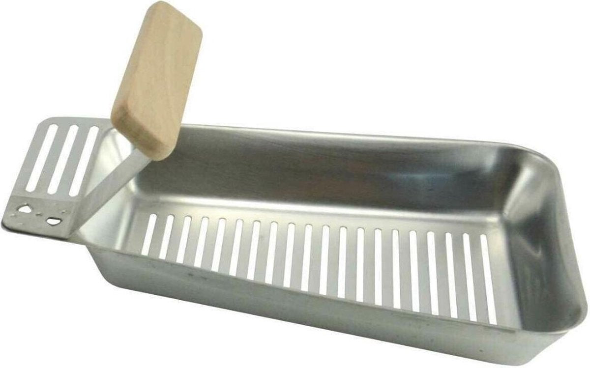Bbq Collection Barbecue Pan roestvrij staal met houten handvat