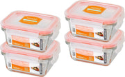 Lock&Lock Glazen (mini) vershoudbakjes | ovenschaaltjes met deksel - Set van 4 stuks - 160ml - 11 x 9 cm