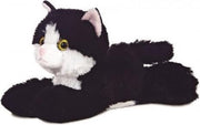 Aurora Knuffel Mini Flopsie Maynard Zwart-wit Kat 20