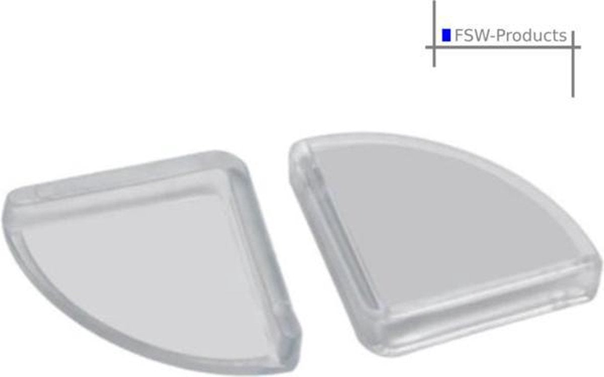 FSW-Products - 4 Stuks - Siliconen Tafel Hoekbeschermers Set - Tafelhoek Beschermers - 3M Tape - Beschermhoeken - Veiligheid Baby Peuter en Kind - Zelfklevende tafelhoek beschermers - Transparant – Tafelhoekjes bescherming - Kinderbeveiliging