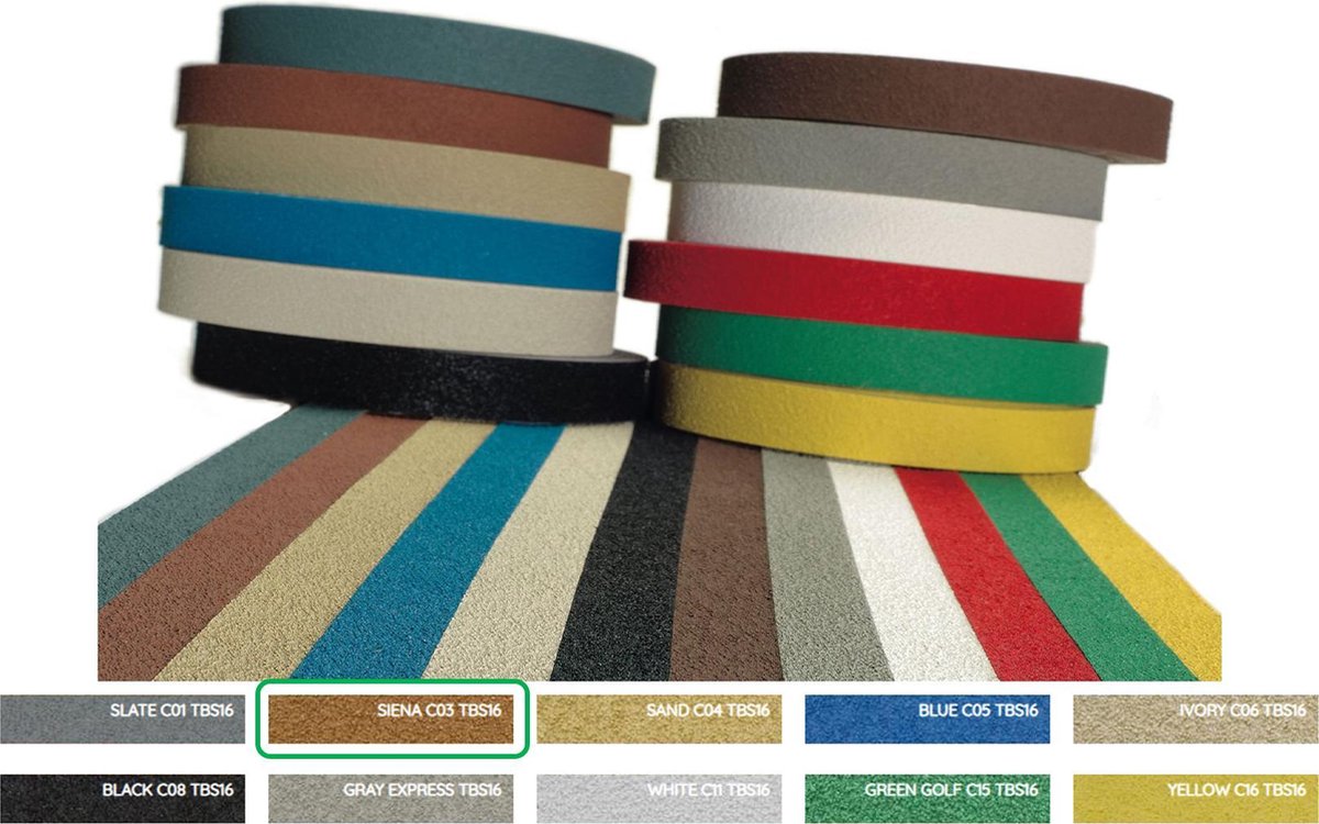Proople TBS 16 C03 bruine zelfklevende anti-slip Strook 4 cm x 10 meter