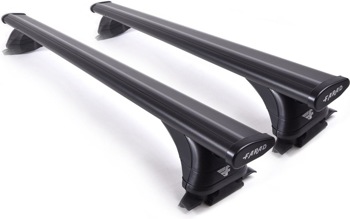 Farad Dakdragers - Fiat Sedici 2006 t/m 2014 - Open Dakrail - 100kg Laadvermogen - Aluminium - Wingbar - Luxset - Zwart