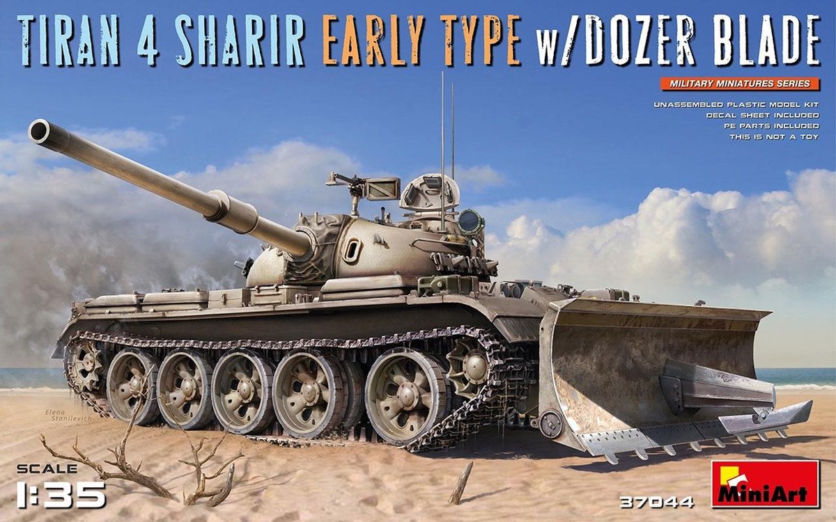 Miniart - Tiran 4 Sharir Early T W/dozer Blade 1:35 (4/20) * - MIN37044 - modelbouwsets