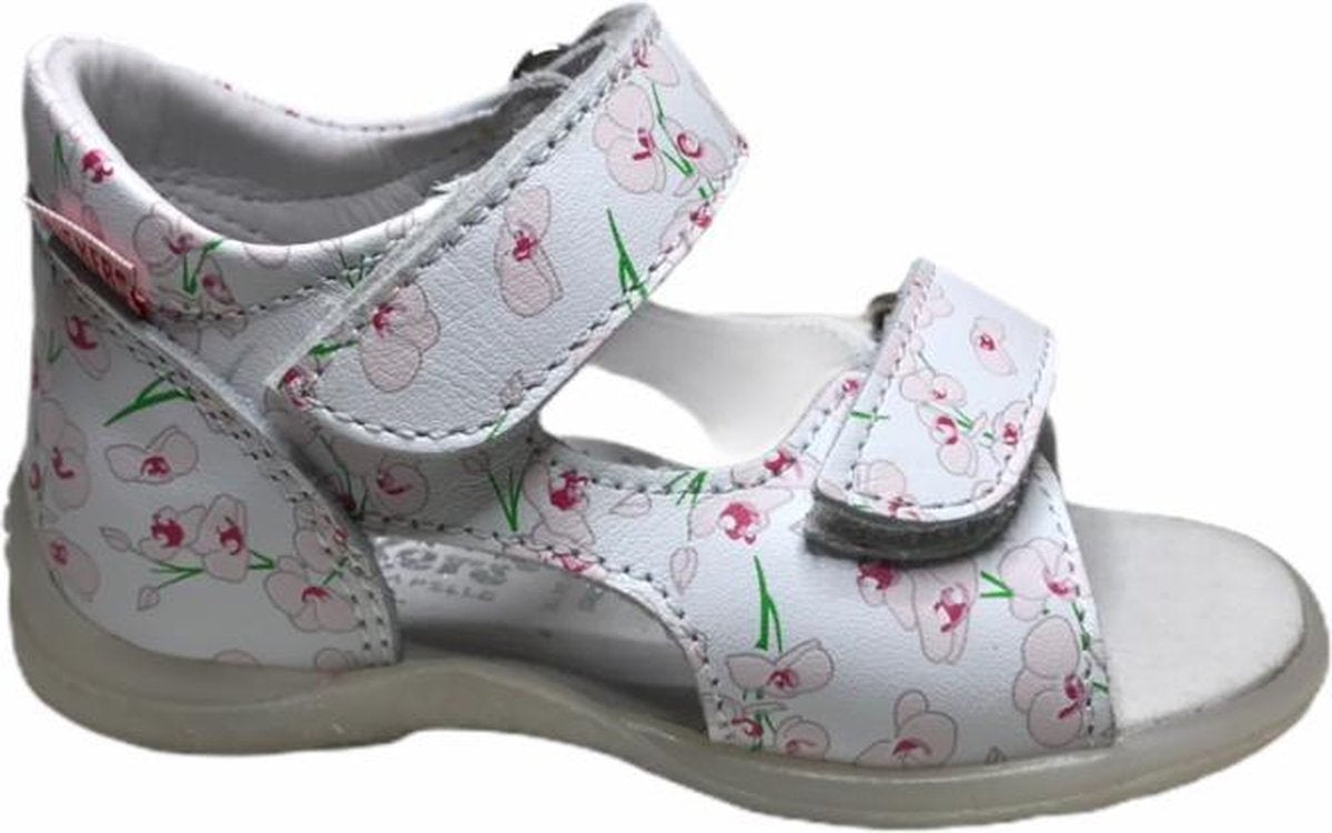 Kickers velcro meisje sandaal jul wit roze mt 25