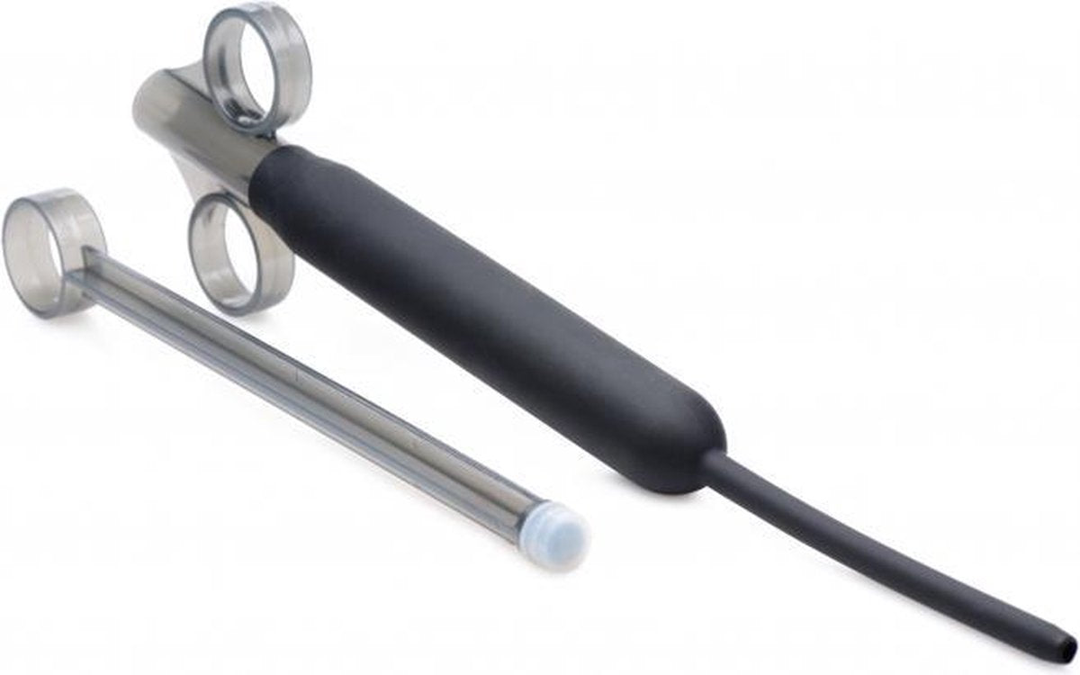 Silicone Ribbed Lube Launcher - Black - Lubricants -