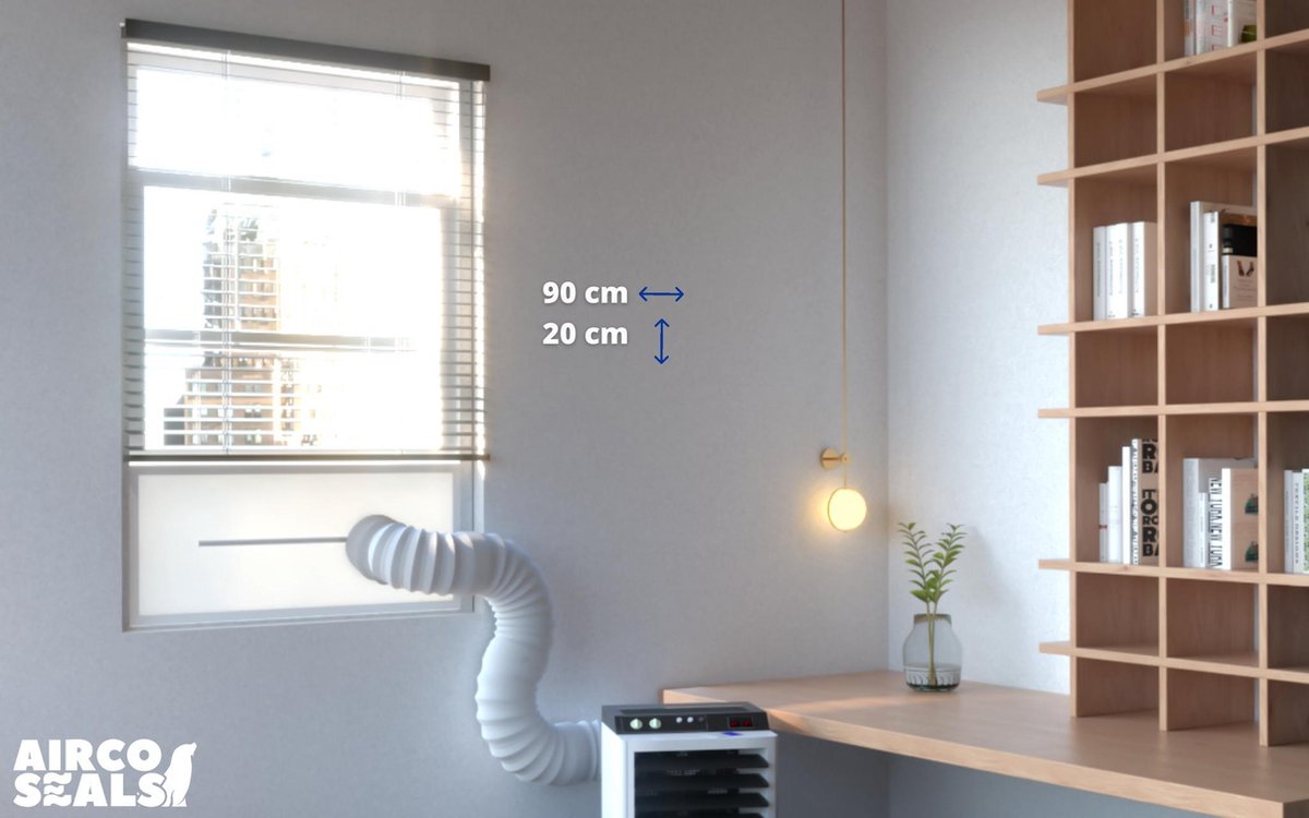 FDBW - Airco raamafdichtingskit - 90 x 20 cm - Geschikt voor Schuifraam
