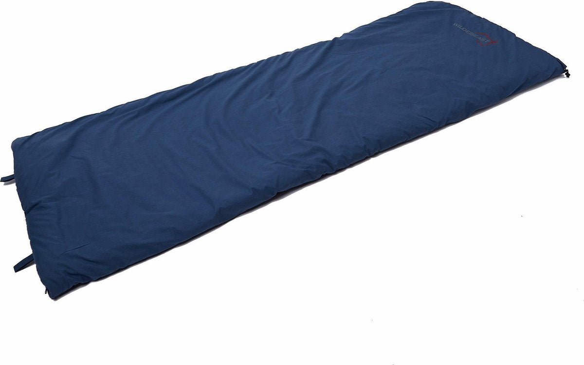 Wildebeast Cayman 2.0 Slaapzak - Ritssluiting - Draagtas - Blauw - Volwassenen - 210 X 80 Cm  - Maat ONESIZE