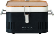 Everdure Cube Barbecue Houtskool - Met Opbergvak en Werkblad - Aluminium/Hout/RVS - Zwart