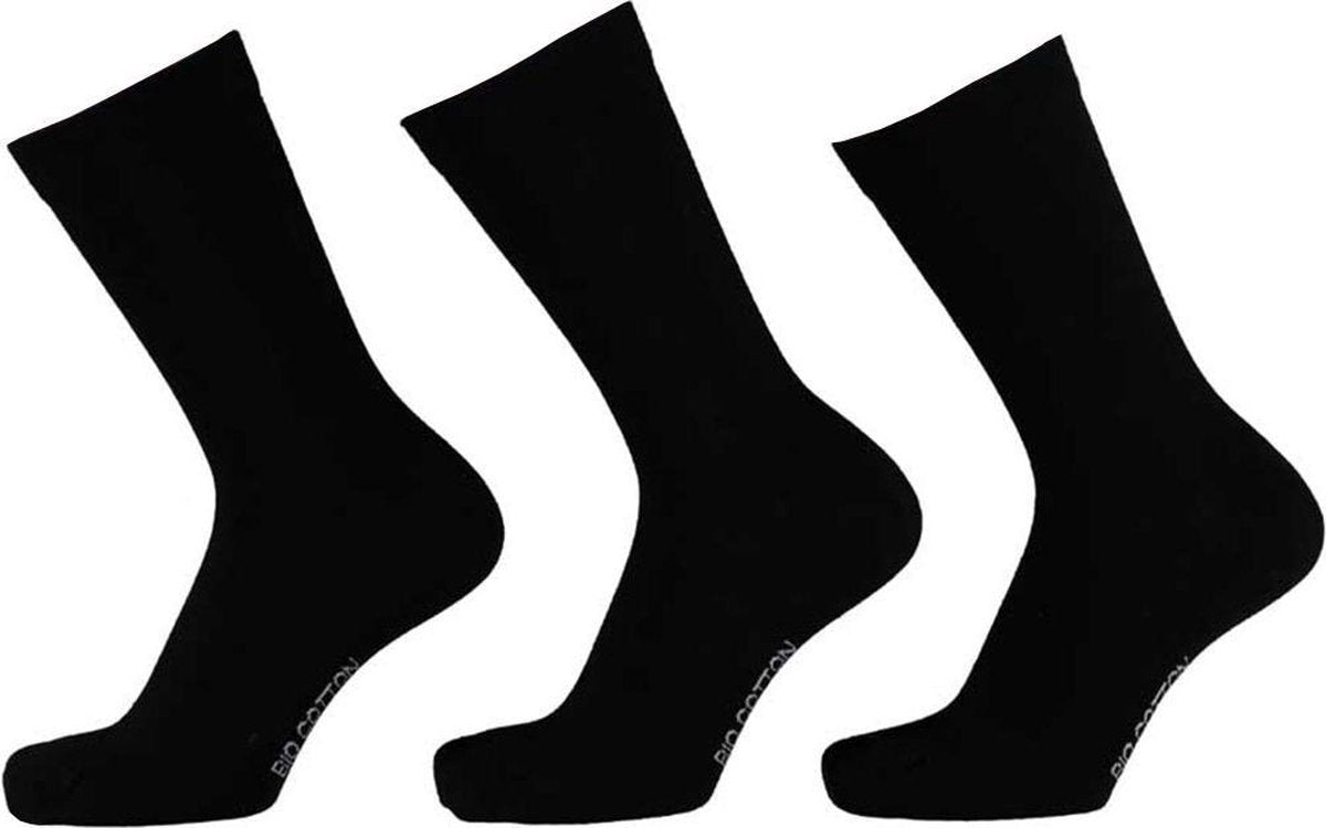 6-Pack Biologisch Katoenen Sokken 158060000 Apollo - Unisex - zwart - 35-38