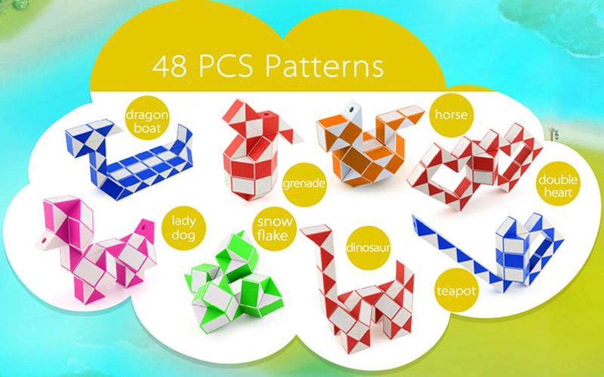 Magic Snake/Magic Puzzle - 48 Rood (Rubiks Twist)