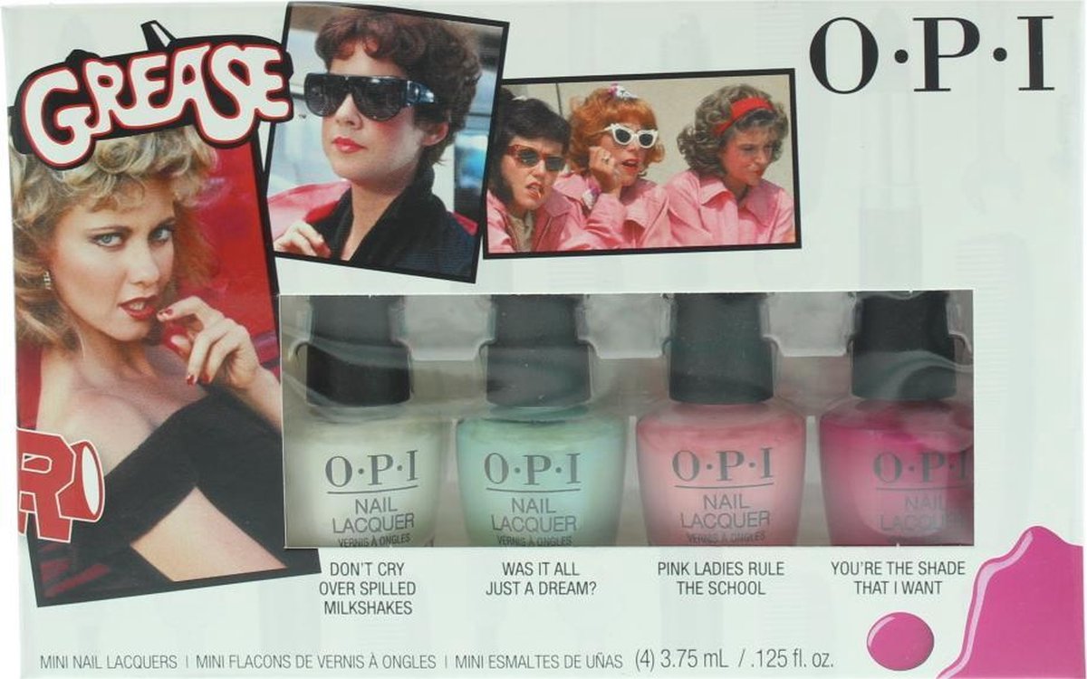 O.P.I Set Mini Nagellak - Grease (4 x 3