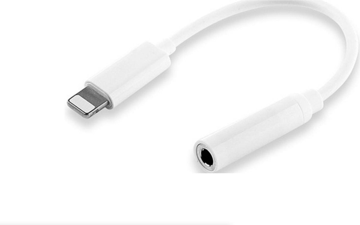 Lightning to 3.5 mm Headphone Jack Adapter naar iPhone - Wit