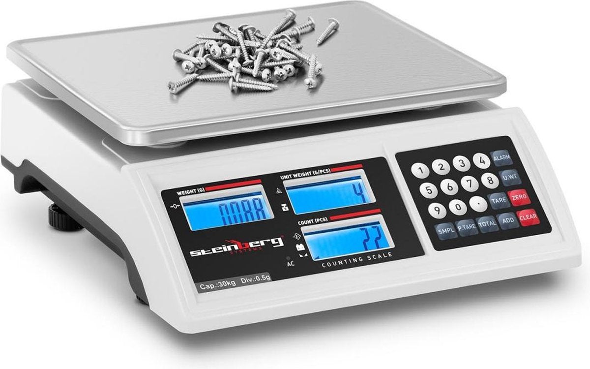 Steinberg Telweegschaal - 30kg / 0.5 g - batterij 80 uur