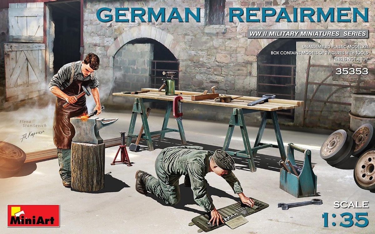 1/35 GERMAN REPAIRMEN (3/21) * - modelbouwsets
