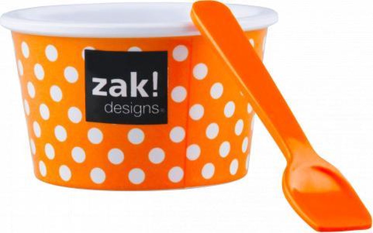 Zak!Designs Dotty Ijsschaaltje - Incl. Lepel - Melamine - Ø 8 x 5