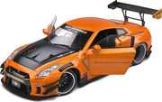 Nissan GT-R Liberty Walk (Oranje) (30 cm) 1/18 Solido - Modelauto - Schaalmodel - Model auto - Miniatuurautos - Miniatuur auto