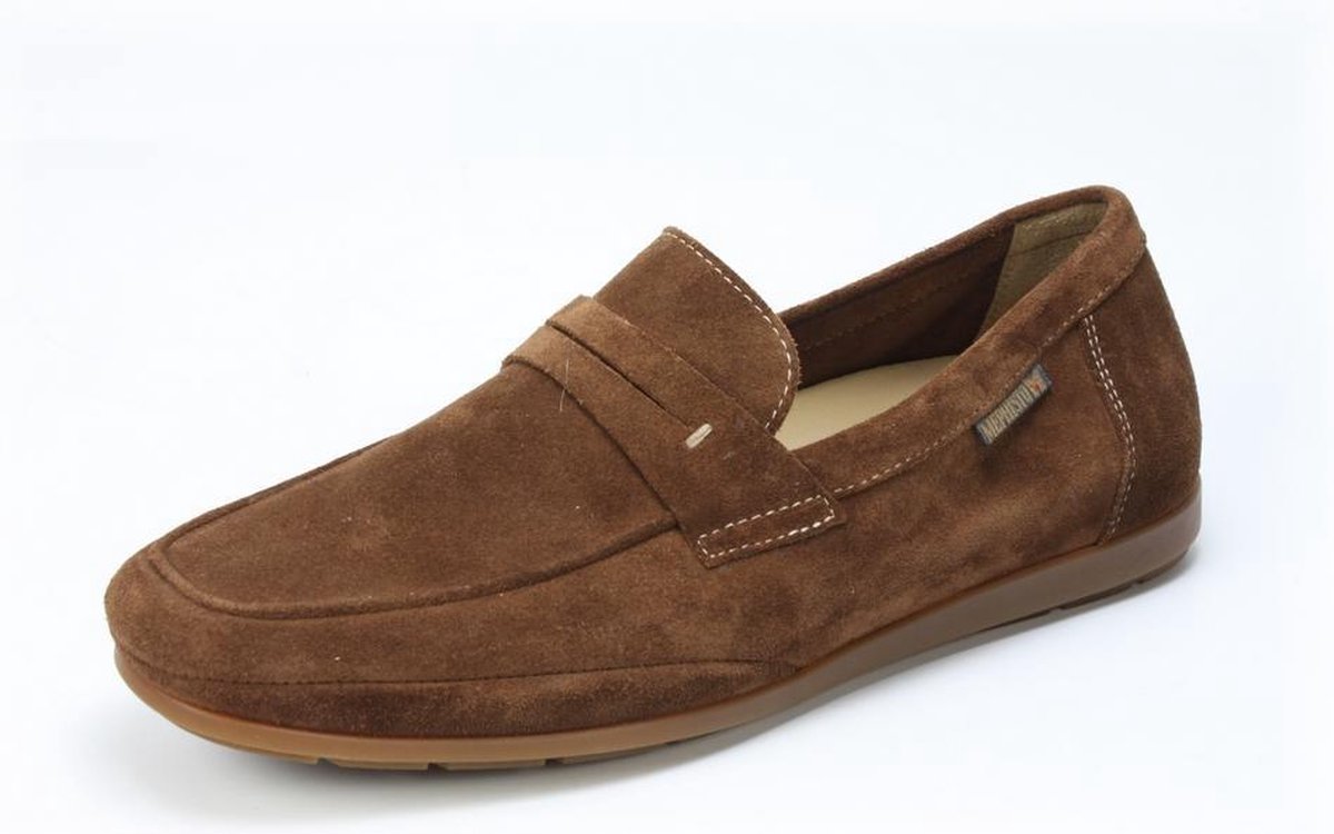 Mephisto ALEXIS VELOURS - Volwassenen Instappers - Kleur: Cognac - Maat: 42
