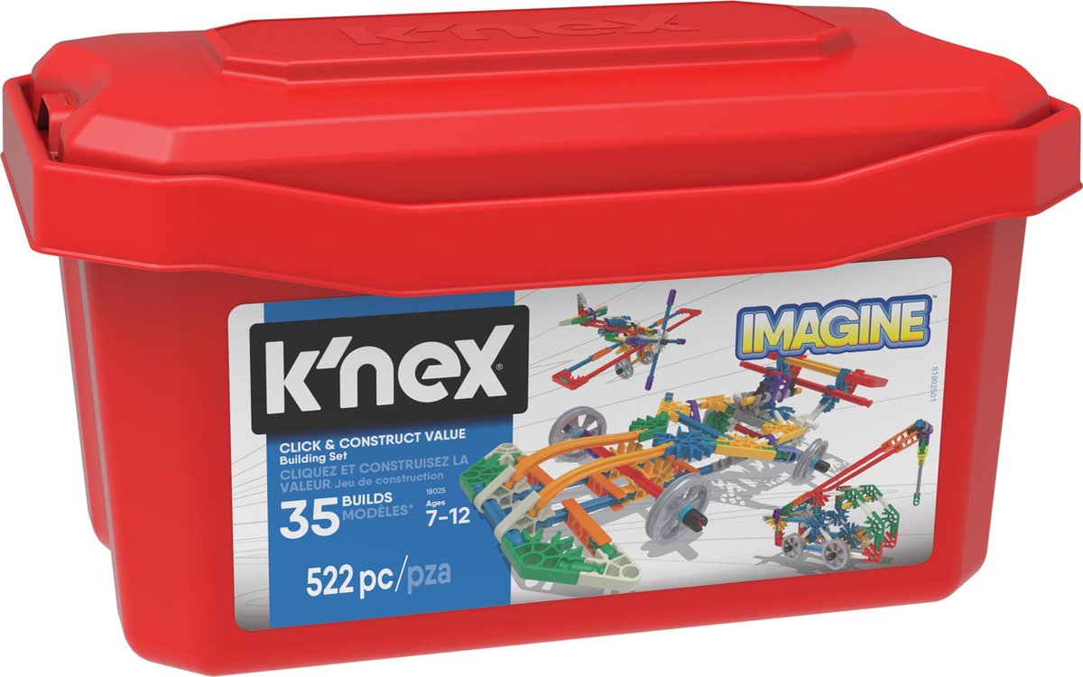 K'NEX Opbergdoos - Click & Construct Value - bouwset - 522 onderdelen