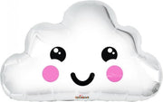Folie ballon cloud face 51 cm groot