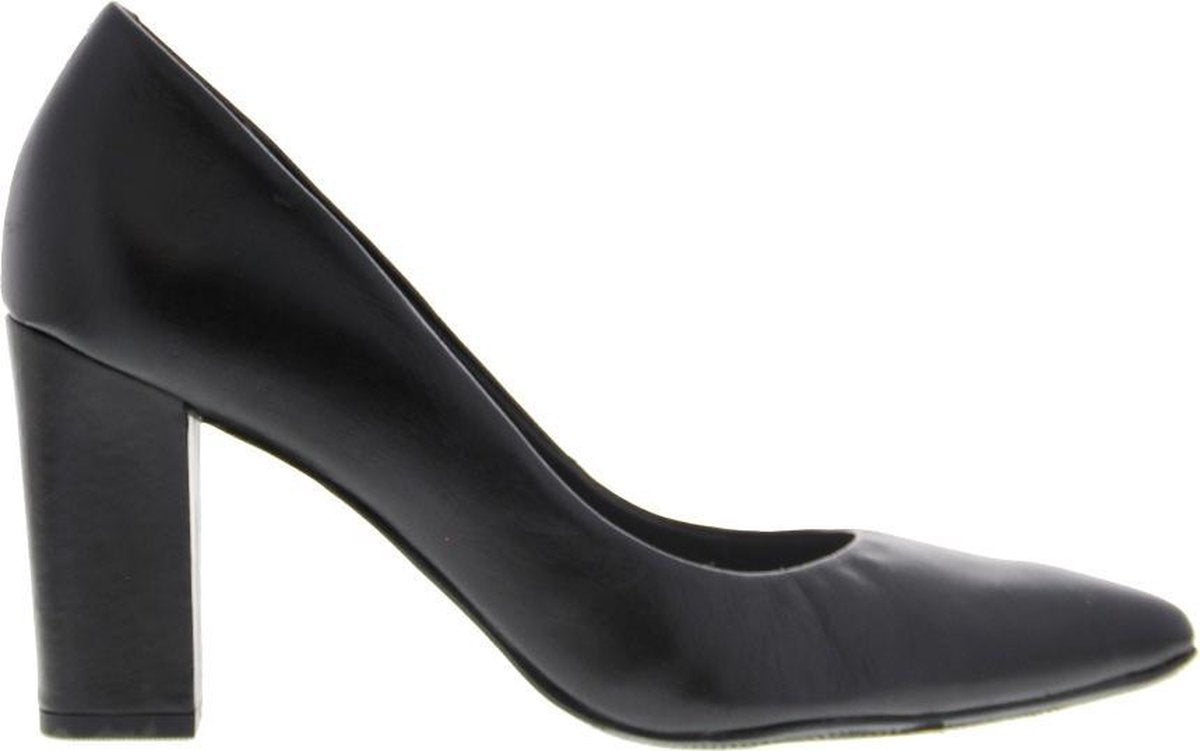 Tango | Betney 1-a black leather pump - straight heel/sole | Maat: 37