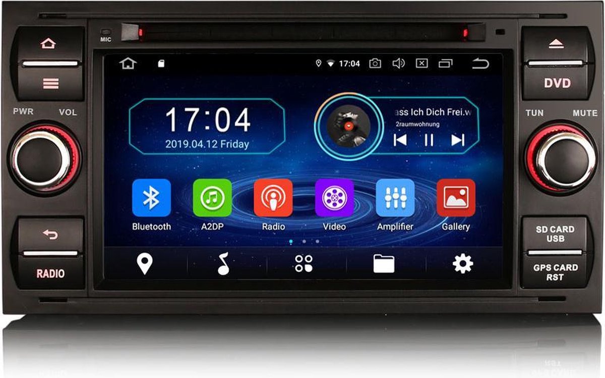 Ford Android 10 autoradio | Zwart | EU Navigatie | Focus Transit Connect C-Max