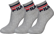 Fila - 6-pack Enkel Sokken - Grijs - Maat 35-38