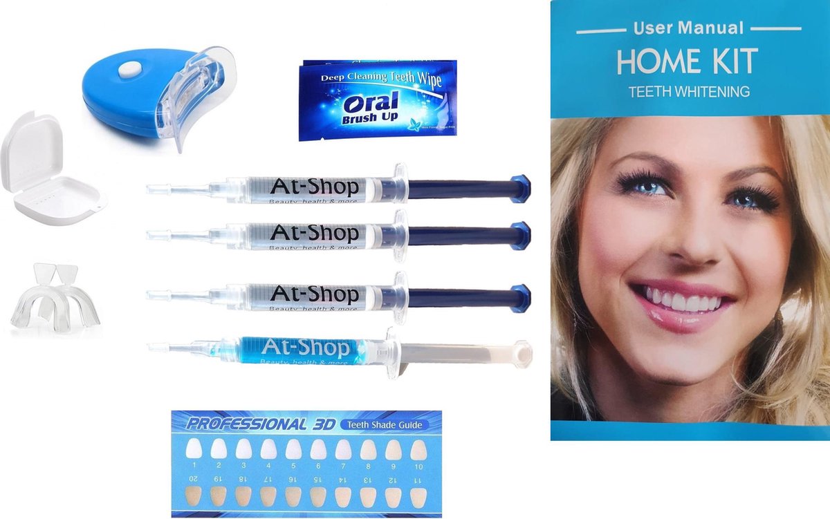 Tandbleekset Professional - Tandenbleekset - Witte tanden - Zonder peroxide - Zelf thuis je tanden bleken
