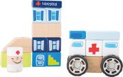 Houten bouwset met geluid - Ambulance
