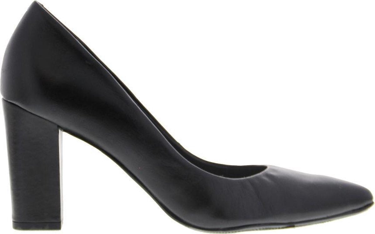 Tango | Betney 1-a black leather pump - straight heel/sole | Maat: 38
