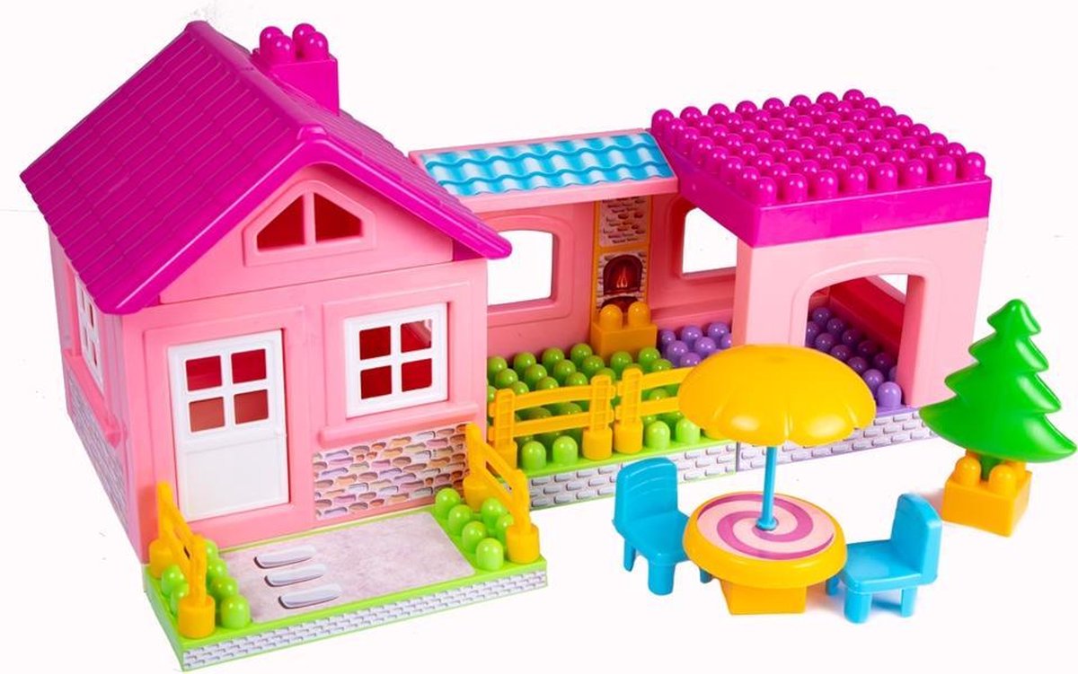 Dede - Huis bouwblokken Speelgoed -36 stuks - 18+ maanden-  BPA Vrij