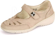 Waldläufer Dames Bandschoen 607309-191-094 Beige - Kya Wijdte K - Maat 5