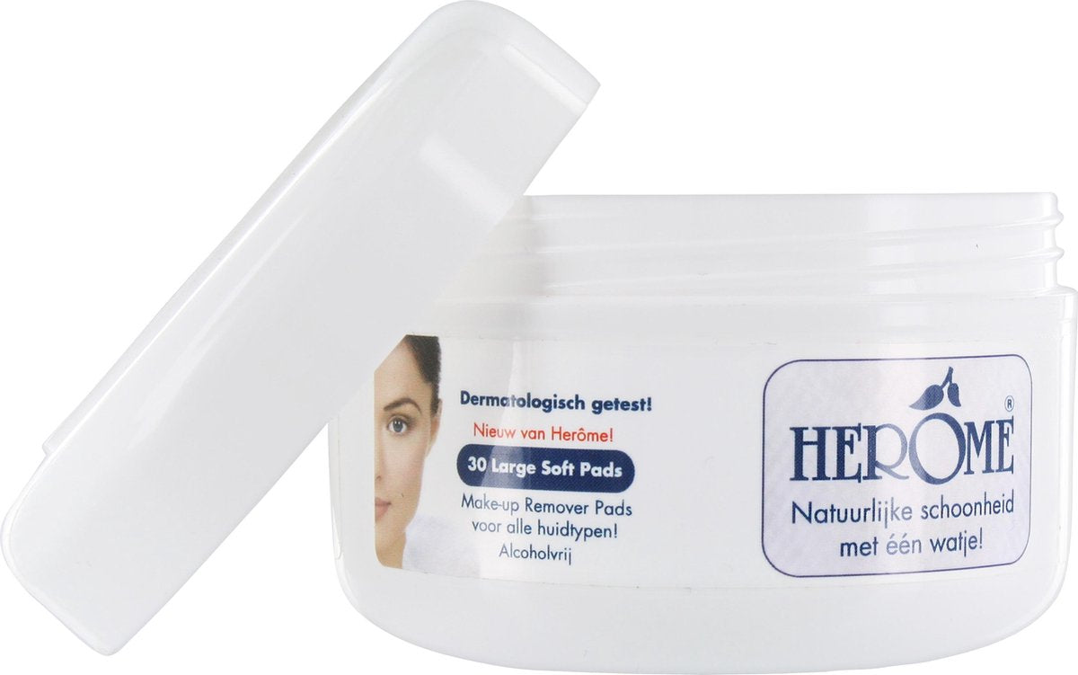 Herome Eye Care Duoset: Gentle Eye Make-up Remover 120ml & 30 Pads - verwijdert make-up op een milde en effectieve wijze