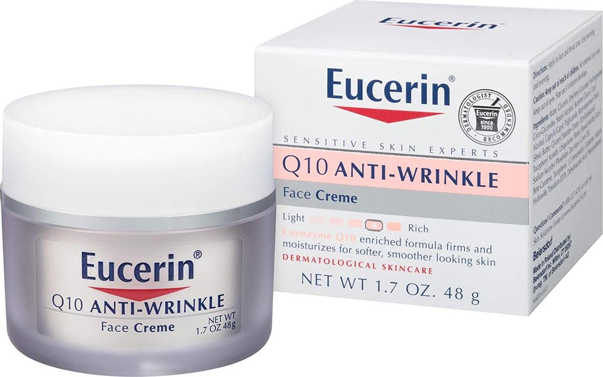 Eucerin Sensitive Facial Skin Q10 Anti-Wrinkle Gevoelige huid crème - Huidverzorging - Gezichtscrème - Anti-rimpel - Dag crème - Nacht crème - Dermatologisch getest