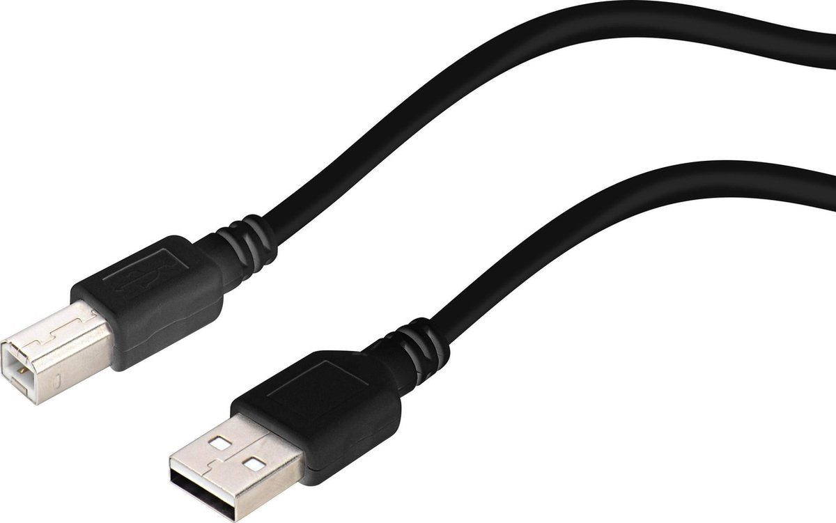 SPEEDLINK SL-170202-BK USB-kabel 3 m USB 2.0 USB A USB B Zwart