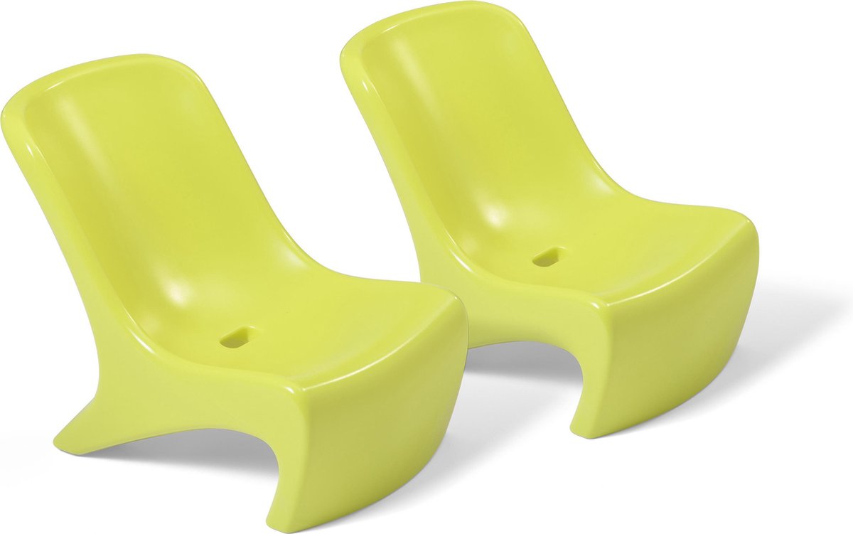 Junior Chic 2-delige Stoelen Set Limoen / Weerbestendig / 2 jaar garantie!
