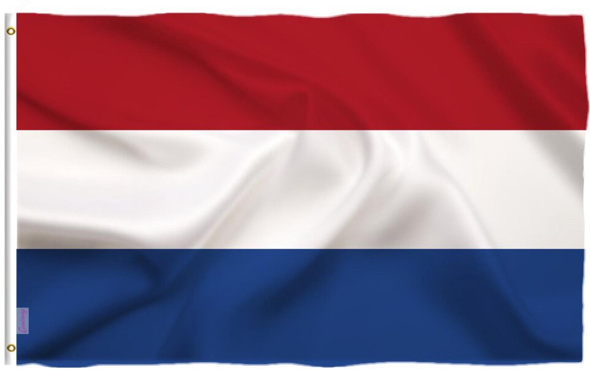 Able & Borret | Nederlandse vlag | Rood wit blauw | 150 x 90 cm