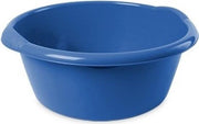 3x Ronde afwasteilen/afwasbakken blauw 6 liter 32 x 12