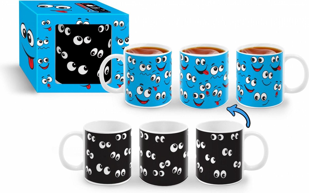 Magische mok faces blue